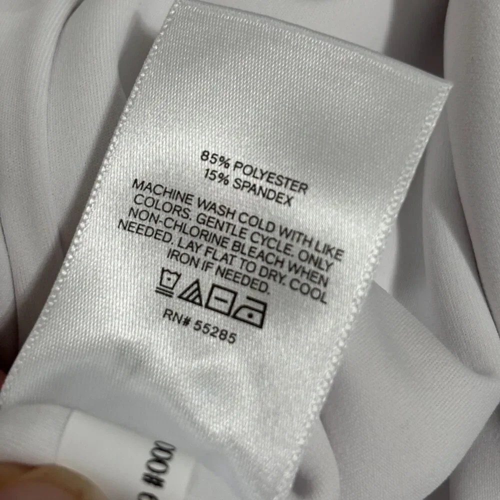 Express Body Contour Bodysuit White Sz M Halter Neck